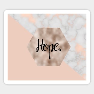 Hope on rose gold Sticker